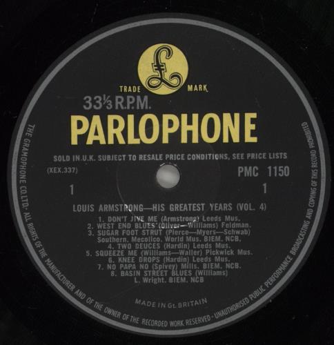 Louis Armstrong His Greatest Years - Volume 4 vinyl LP album (LP record) UK LOALPHI882373