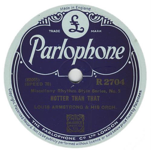 Louis Armstrong Hotter Than That 78rpm shellac record UK LOA78HO396909