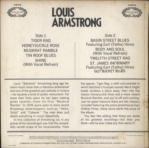 Louis Armstrong Louis Armstrong vinyl LP album (LP record) UK LOALPLO470973
