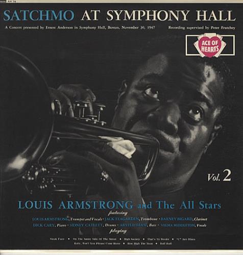 Louis Armstrong Satchmo At Symphony Hall Volumes 1 & 2 2-LP vinyl record set (Double LP Album) UK LOA2LSA332231