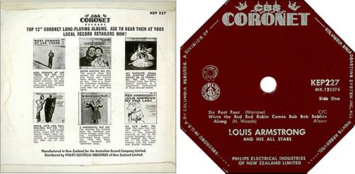 Louis Armstrong Six Foot Four EP 7" vinyl single (7 inch record / 45) New Zealand LOA07SI423431