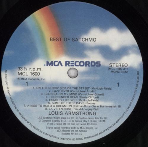 Louis Armstrong The Best Of Satchmo vinyl LP album (LP record) UK LOALPTH458613