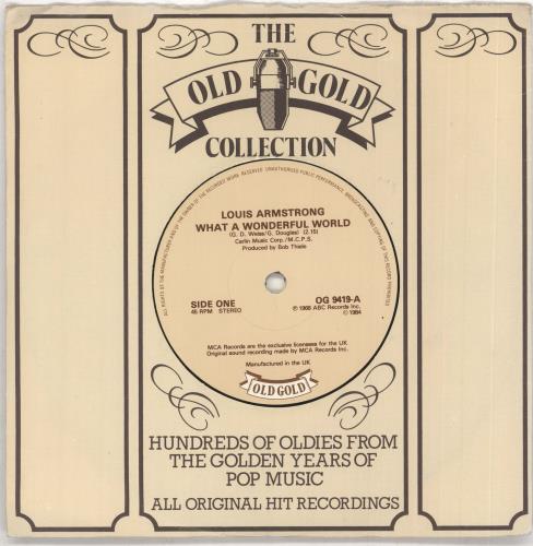 Louis Armstrong What A Wonderful World 7" vinyl single (7 inch record / 45) UK LOA07WH394227