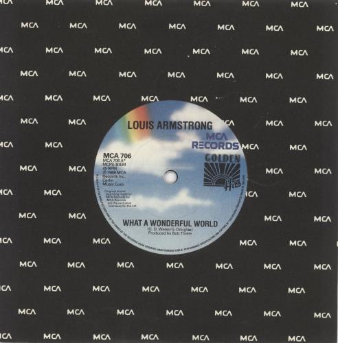 Louis Armstrong What A Wonderful World 7" vinyl single (7 inch record / 45) UK LOA07WH645267