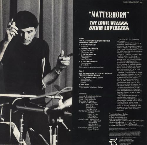 Louis Bellson Matterhorn vinyl LP album (LP record) UK LJHLPMA478152