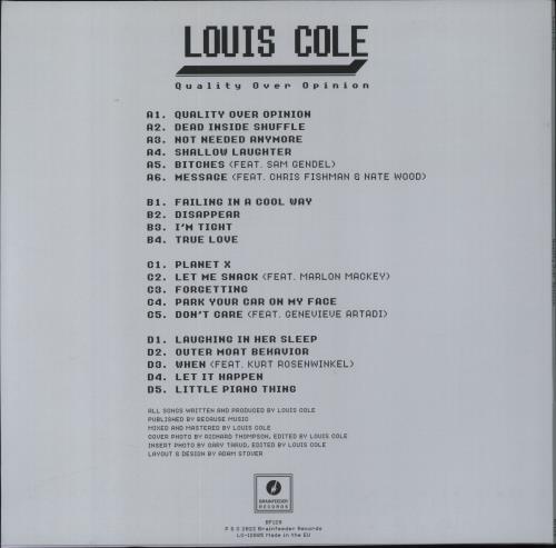 Louis Cole Quality Over Opinion vinyl LP album (LP record) UK 710LPQU842447