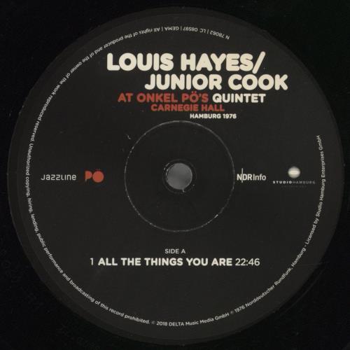 Louis Hayes At Onkel P�'s Carnegie Hall Hamburg 1976 - 180gm 2-LP vinyl record set (Double LP Album) German Q602LAT857185