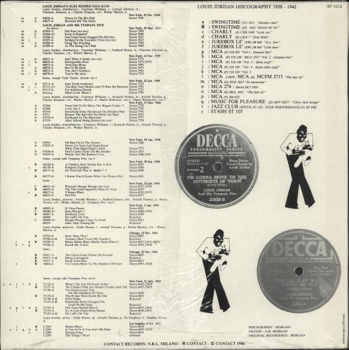 Louis Jordan Hoodoo Man Vol. 1 + Knock Me Out Vol. 2 2-LP vinyl record set (Double LP Album) Italian LJD2LHO708751