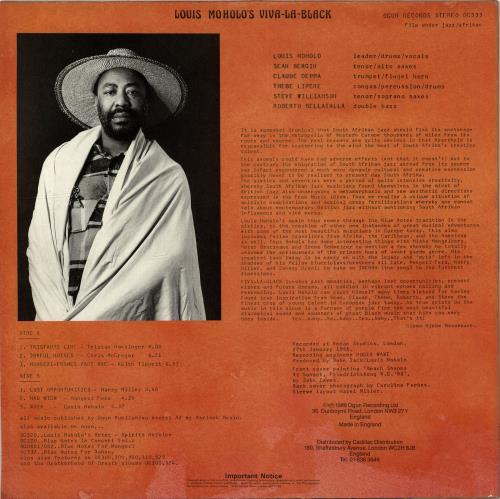 Louis Moholo Louis Moholo's Viva La Black vinyl LP album (LP record) UK L7ULPLO705379