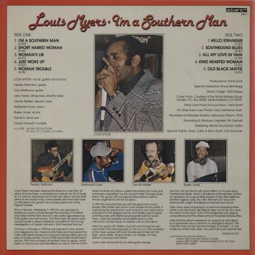 Louis Myers I'm A Southern Man vinyl LP album (LP record) US MYZLPIM754907