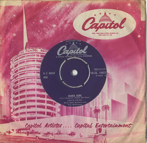 Louis Prima Buona Sera 7" vinyl single (7 inch record / 45) UK LK907BU570101