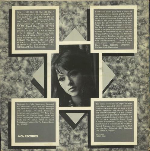 Louisa Jane White Louisa Jane White - Test Pressing vinyl LP album (LP record) UK LJWLPLO778786