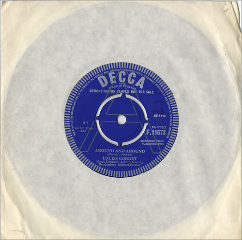 Louise Cordet Around And Around 7" vinyl single (7 inch record / 45) UK 1LC07AR481139