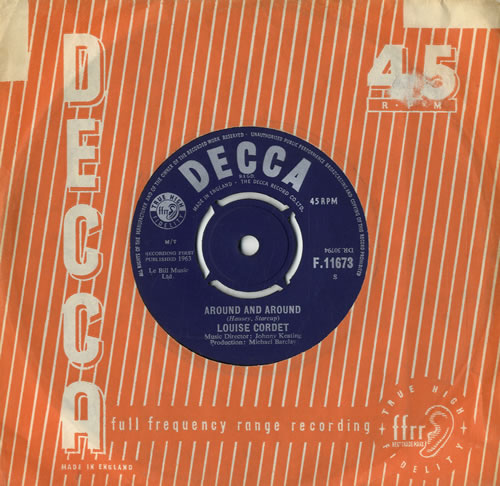 Louise Cordet Around And Around 7" vinyl single (7 inch record / 45) UK 1LC07AR546500