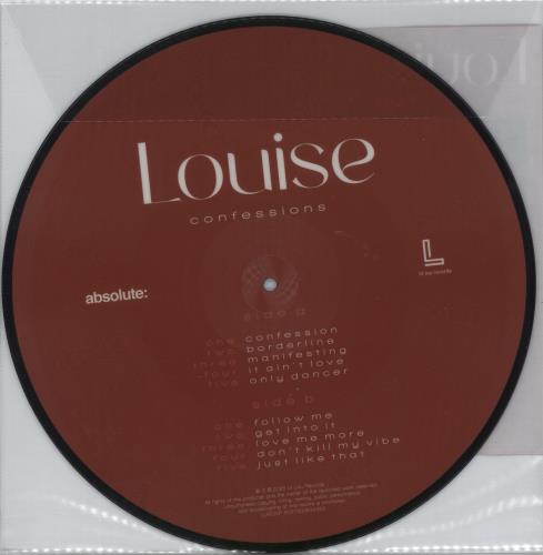 Louise Confessions + Autographed Art Print picture disc LP (vinyl picture disc album) UK LSEPDCO873591