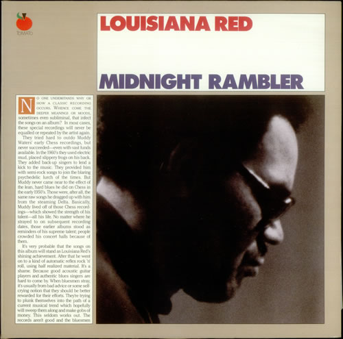 Louisiana Red Midnight Rambler vinyl LP album (LP record) German LO2LPMI536159