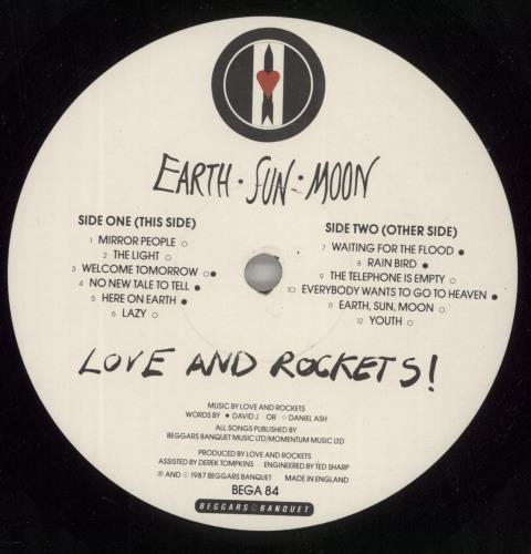 Love & Rockets Earth Sun Moon vinyl LP album (LP record) UK L&RLPEA419144