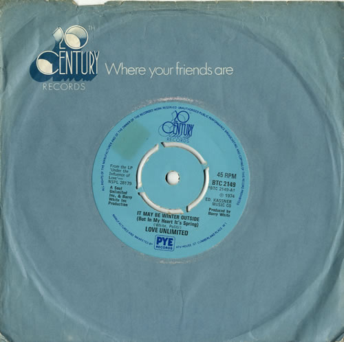 Love Unlimited Orchestra It May Be Winter Outside - Solid 7" vinyl single (7 inch record / 45) UK LUO07IT561490