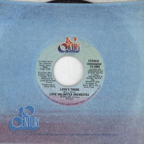 Love Unlimited Orchestra Love's Theme 7" vinyl single (7 inch record / 45) US LUO07LO749511