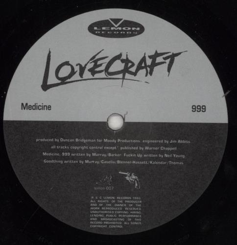 Lovecraft Medicine EP 12" vinyl single (12 inch record / Maxi-single) UK LPX12ME856476