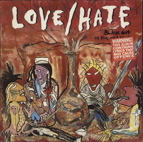 Love/Hate Black Out In The Red Room - Warning stickered sleeve vinyl LP album (LP record) Dutch L32LPBL500888