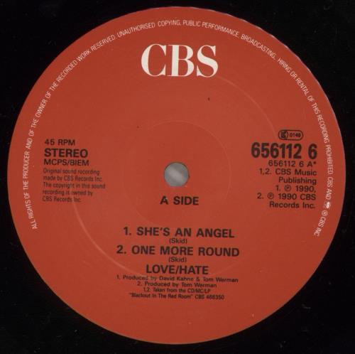 Love/Hate She's An Angel - Poster Sleeve 12" vinyl single (12 inch record / Maxi-single) UK L3212SH719273