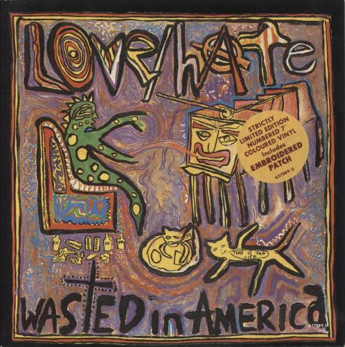 Love/Hate Wasted In America - Red Vinyl 7" vinyl single (7 inch record / 45) UK L3207WA851964
