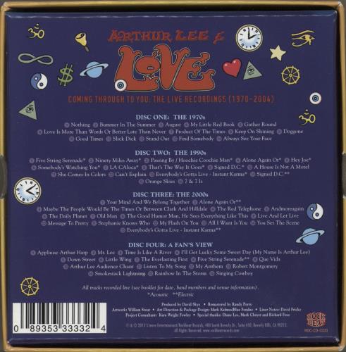 Love Coming Through To You : The Live Recordings (1970 - 2004) 4-CD album set US LOV4CCO876286