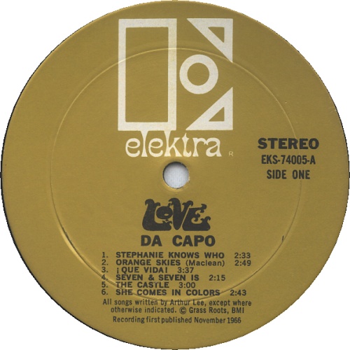 Love Da Capo - 1st vinyl LP album (LP record) US LOVLPDA126491