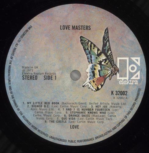 Love Elektra Masters vinyl LP album (LP record) UK LOVLPEL701902