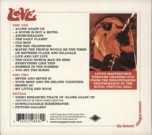 Love Forever Changes In Concert 2 CD album set (Double CD) UK LOV2CFO247348