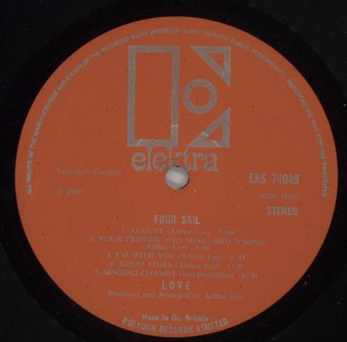 Love Four Sail - VG vinyl LP album (LP record) UK LOVLPFO672143