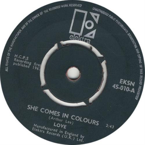 Love She Comes In Colours 7" vinyl single (7 inch record / 45) UK LOV07SH440476