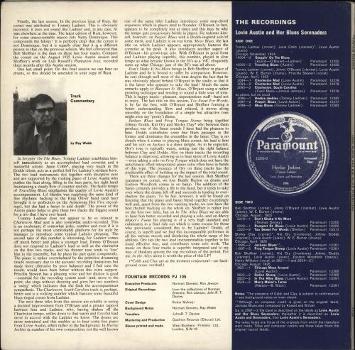 Lovie Austin And Her Blues Serenaders Lovie Austin And Her Blues Serenaders vinyl LP album (LP record) UK QP-LPLO689744