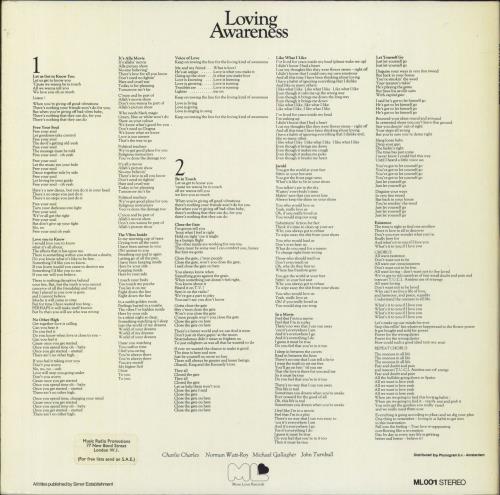 Loving Awareness Loving Awareness + Two Posters vinyl LP album (LP record) Dutch LVWLPLO832238