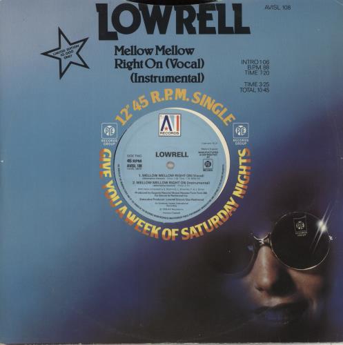 Lowrell Simon Mellow Mellow Right On 12" vinyl single (12 inch record / Maxi-single) UK N8212ME637808