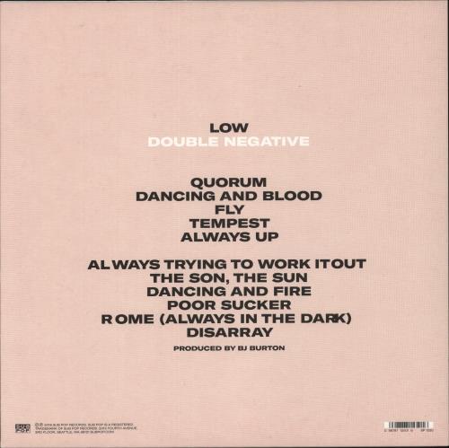 Low Double Negative vinyl LP album (LP record) US LAJLPDO869883