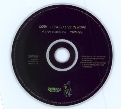 Low I Could Live In Hope CD album (CDLP) UK LAJCDIC786992