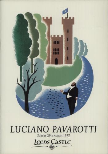 Luciano Pavarotti Leeds Castle tour programme UK PAVTRLE680992