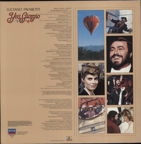 Luciano Pavarotti Yes, Giorgio vinyl LP album (LP record) Dutch PAVLPYE779099
