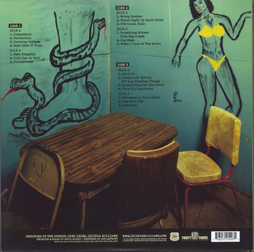 Lucinda Williams Down Where The Spirit Meets The Bone 3-LP vinyl record set (Triple LP Album) US LWI3LDO823962