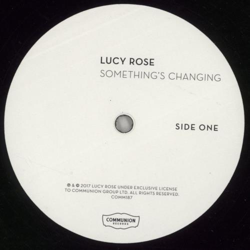 Lucy Rose Something's Changing - Autographed vinyl LP album (LP record) UK L7ELPSO871062