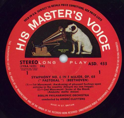 Ludwig Van Beethoven "Pastoral" Symphony - 2nd vinyl LP album (LP record) UK LVBLPPA721032