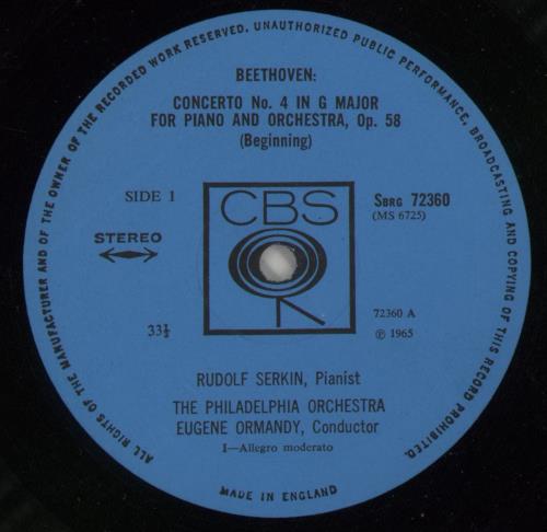 Ludwig Van Beethoven Beethoven: Fourth Piano Concerto vinyl LP album (LP record) UK LVBLPBE871354