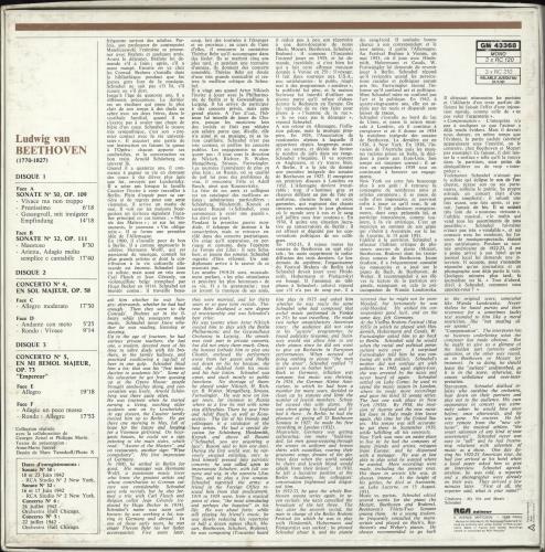 Ludwig Van Beethoven Beethoven: Sonate No 30, Sonate No 32, Concerto No 4, Concerto No 5 Vinyl Box Set French LVBVXBE863767