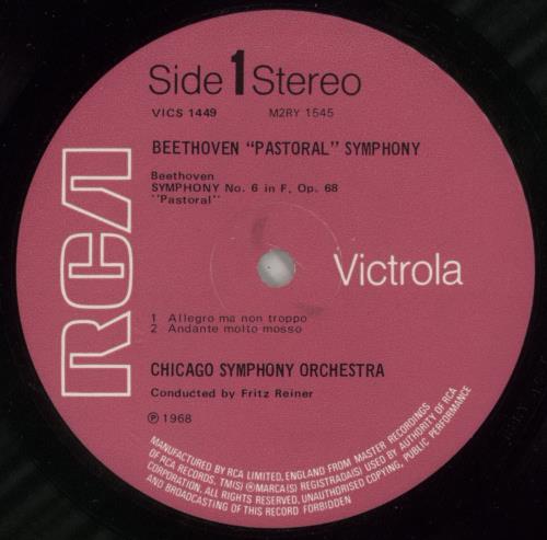 Ludwig Van Beethoven Pastoral vinyl LP album (LP record) UK LVBLPPA754252