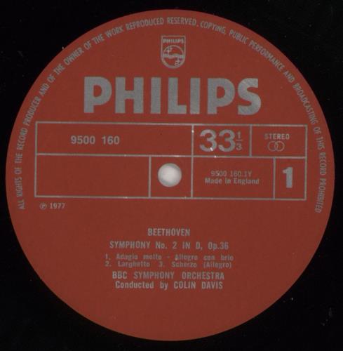 Ludwig Van Beethoven Symphony No. 2 / Overture 'Leonore' No. 3 vinyl LP album (LP record) Dutch LVBLPSY874734