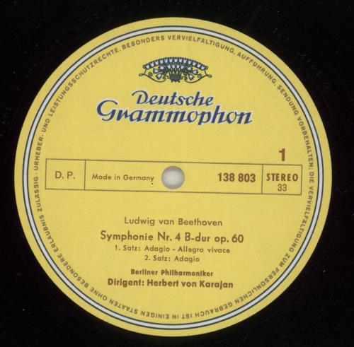 Ludwig Van Beethoven Symphony No. 4 in B-flat Op. 60 vinyl LP album (LP record) German LVBLPSY867449