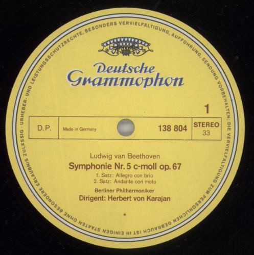 Ludwig Van Beethoven Symphony No. 5 + DG Brochure vinyl LP album (LP record) German LVBLPSY877786