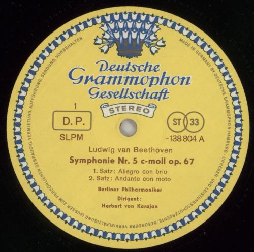 Ludwig Van Beethoven Symphony No. 5 vinyl LP album (LP record) German LVBLPSY592802